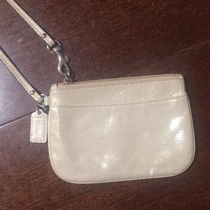 NWOT! Shimmery gold Coach wristlet